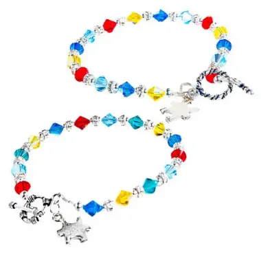 autism awareness bracelets made with beads