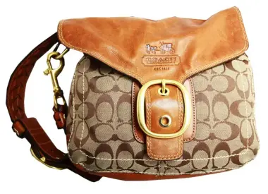 Closeup of a Coach purse