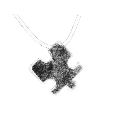Plain silver puzzle piece pendant