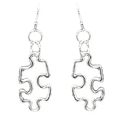puzzle piece shaped earrings